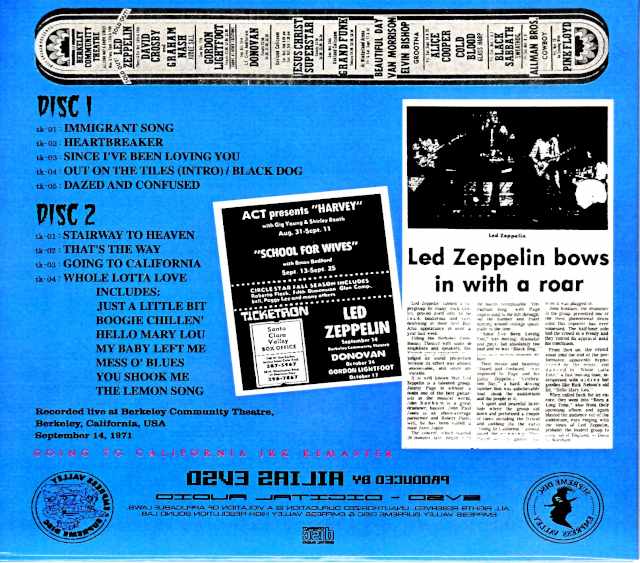 Led Zeppelin/Going to California JRK Remaster CA,USA 9.14.1971