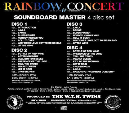 Eric Clapton Eric Clapton/Rainbow Concert 1973 London, UK 1973 Soundboard Edition