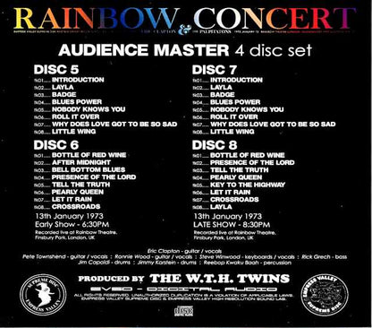 Eric Clapton Eric Clapton/Rainbow Concert 1973 London, UK 1973 Audience Master Edition