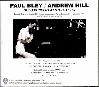 Paul Bley Andrew Hill Paul Bley Andrew Hill/France 1975 & more Complete