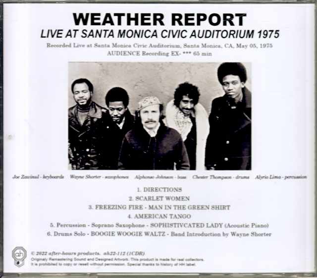 Weather Report Weather Report/CA,USA 1975 Complete