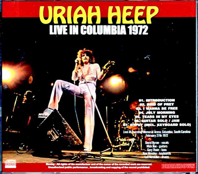 Uriah Heep/SC,USA 1972