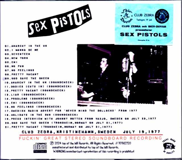 Sex Pistols/Sweden 1977