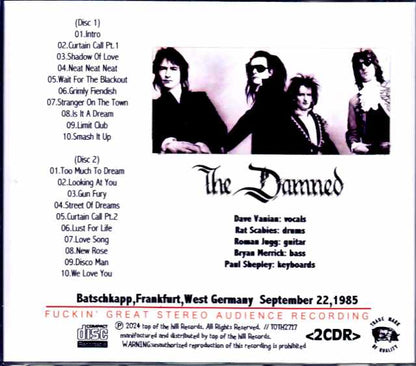 Damned/Germany 1985 Complete