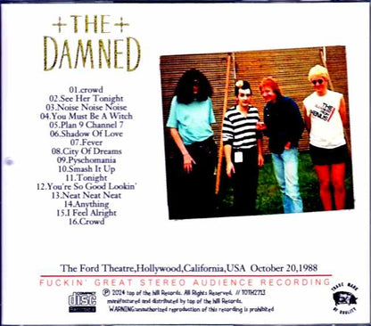 Damned/CA,USA 1988