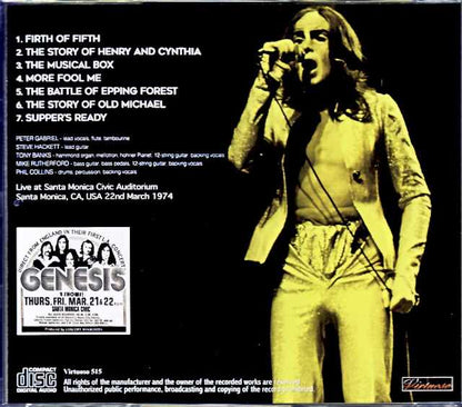 Genesis/CA,USA 1974 Barry Goldstein Master Edition