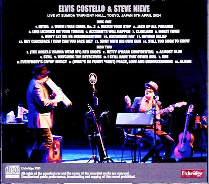 Elvis Costello Steve Nieve/Tokyo,Japan 4.8.2024 Complete