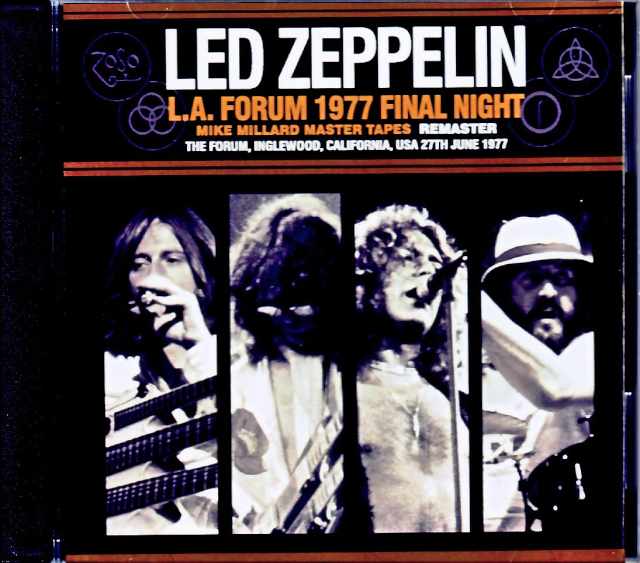 Led Zeppelin / CA, USA 6.27.1977 Complete Mike Millard Master Tapes Remaste