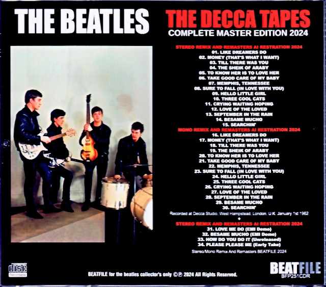 Beatles /Decca Tapes Complete Master Edition 2024