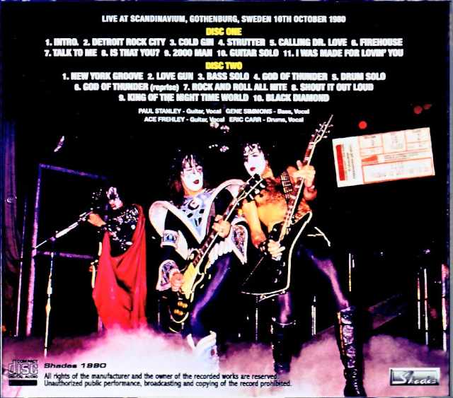 Kiss /Sweden 10.10.1980 Complete