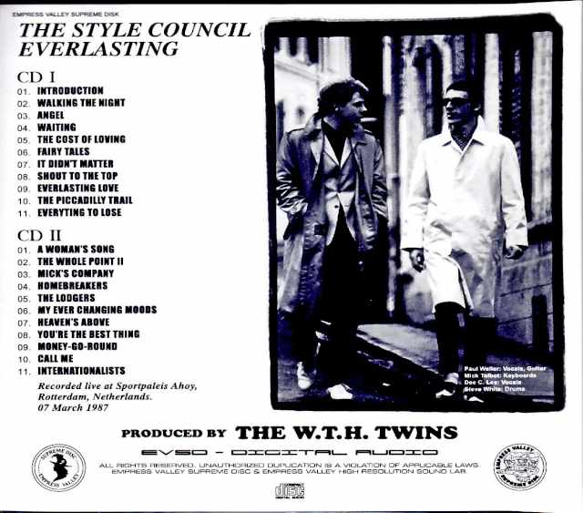 Style Council Style Council / Are you stylish? Netherlands 1987 Complete Soundboard Edition