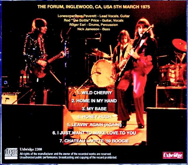 Foghat/CA,USA 1975 Mike Millard Master Tapes