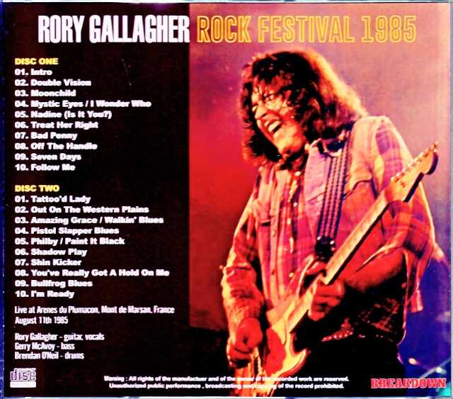 Rory Gallagher/France 1985 Complete 