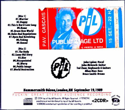 P.I.L. Public Image LTD. /London,UK 1989 Complete