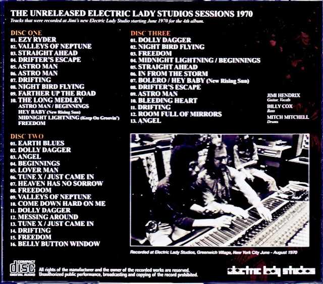 Jimi Hendrix/Electric Lady Land Unreleased Sessions 1970