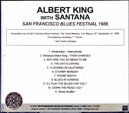 Albert King Santana/SF,USA 1986