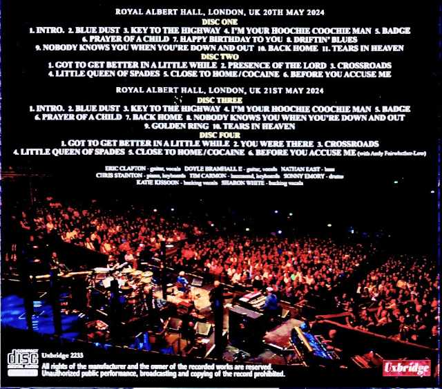 Eric Clapton/London,UK 5.20 & 21.2024 Complete