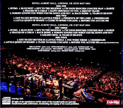 Eric Clapton/London,UK 5.20 & 21.2024 Complete