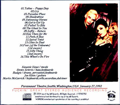 Siouxsie and the Banshees/WA,USA 1992 Complete