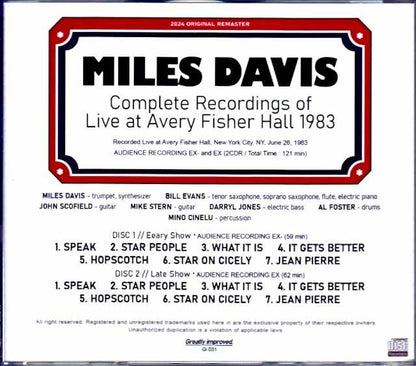 Miles Davis Bill Evans, Mike Stern, John Scofield/NY, USA 1983 Complete