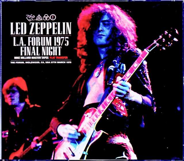 Led Zeppelin/CA,USA 3.27.1975 Complete Mike Millard Master Tapes Flat Transfer