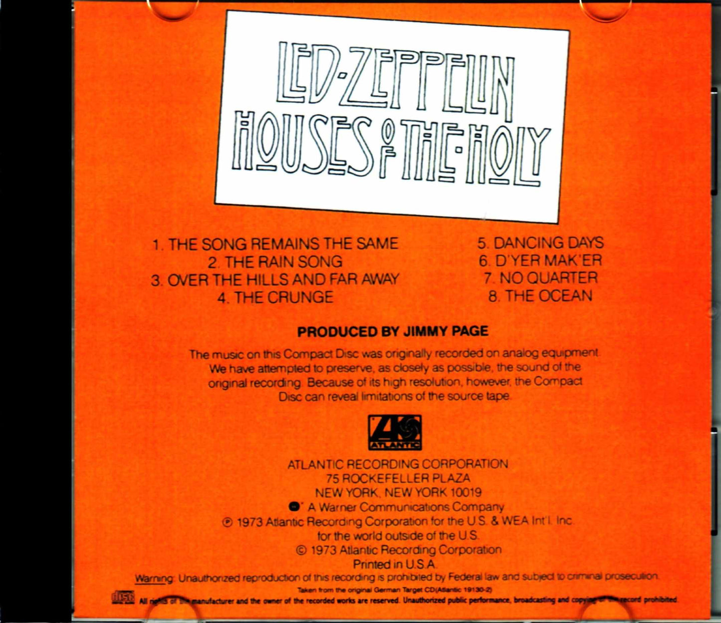 Led Zeppelin/House of the Holy German Target