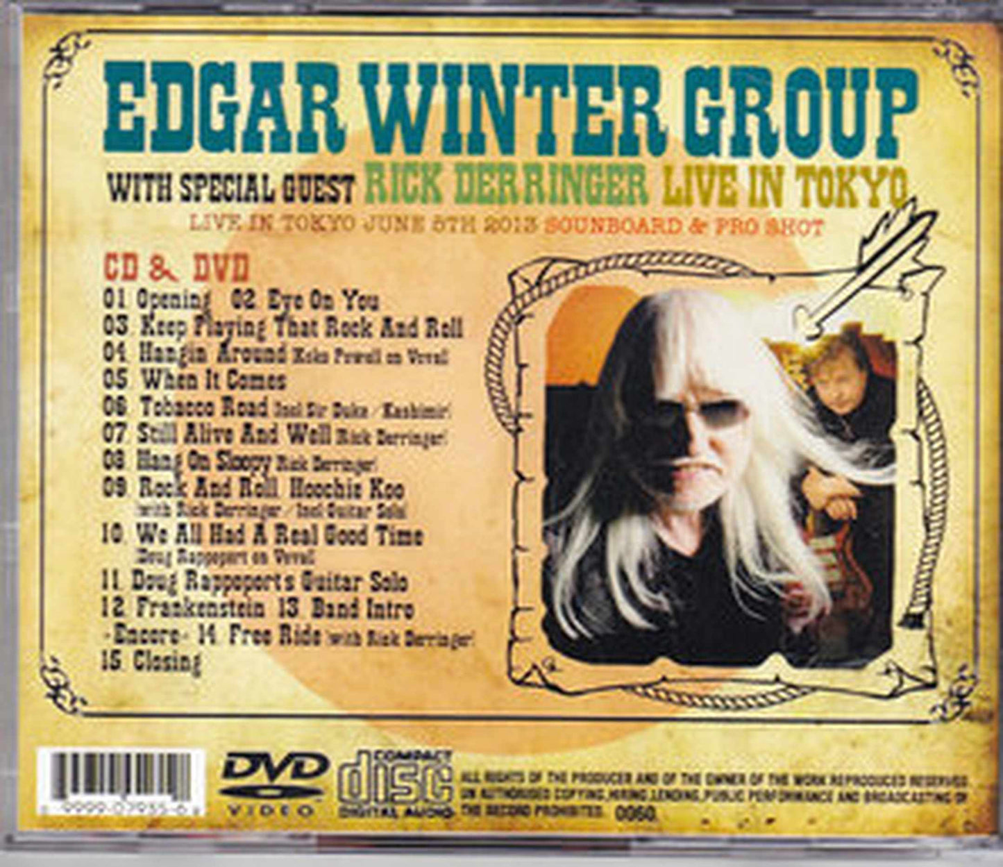 Edger Winter, Rick Derringer Edgar Winter/Tokyo, Japan 6.5.2013