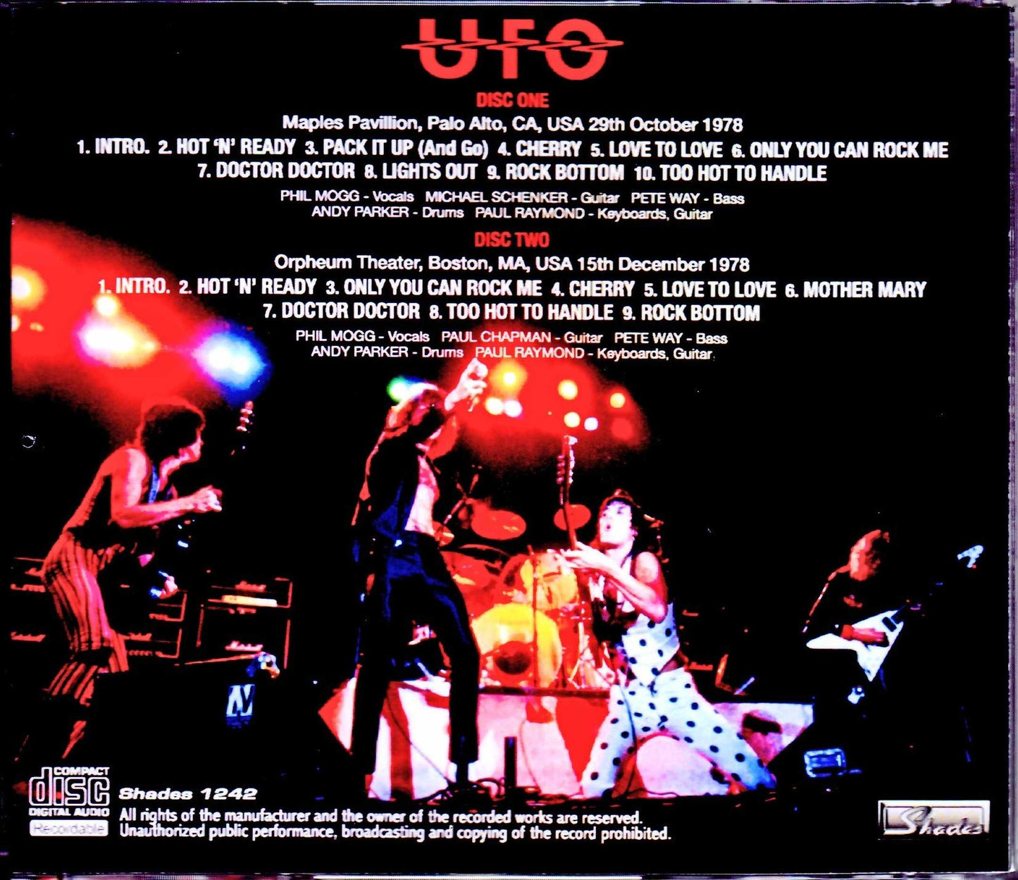 UFO,Michel Schenker/CA,USA 1978 & more