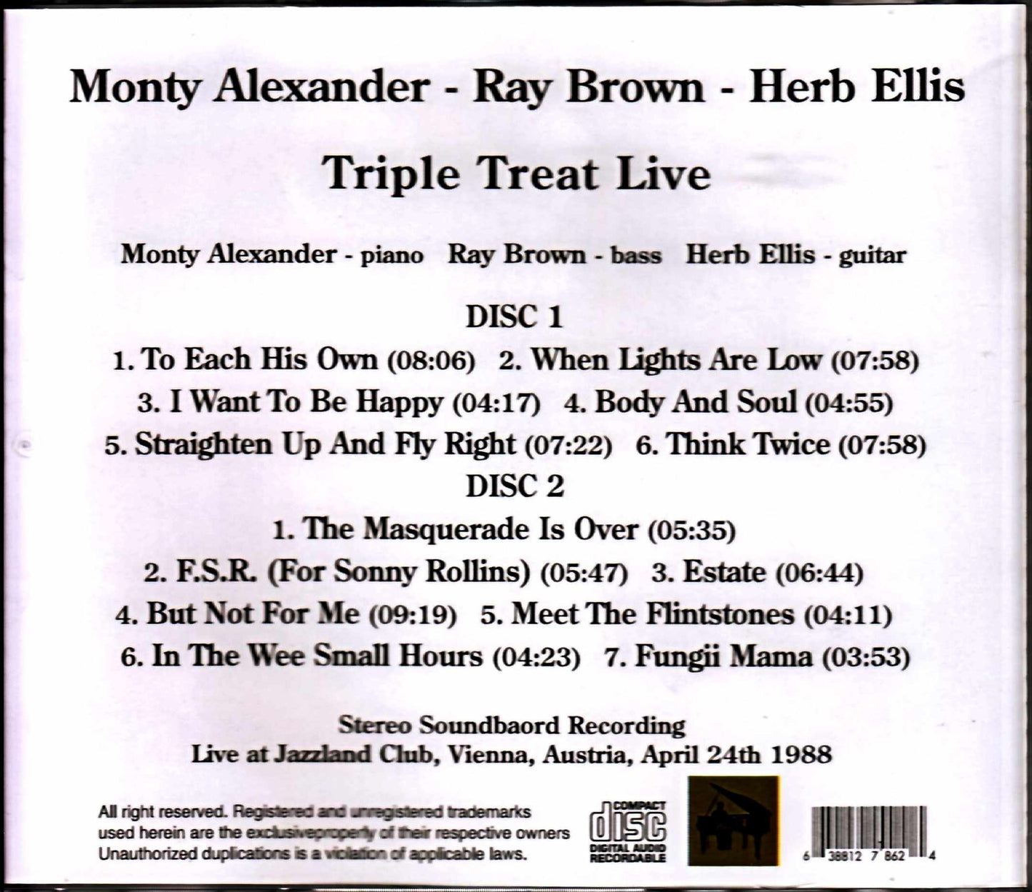 Monty Alexander/Austria 1988