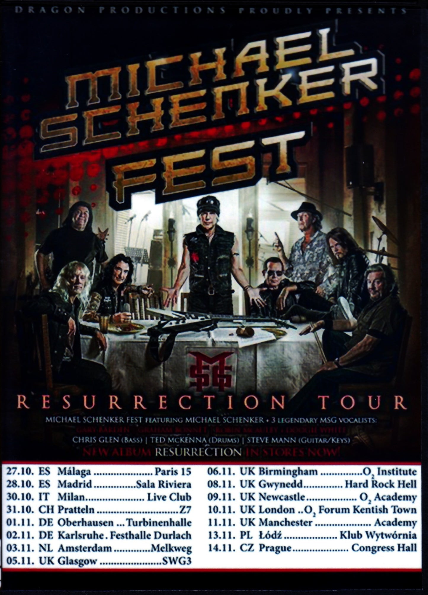 Michael Schenker Fest/Europe Tour Collection 2018