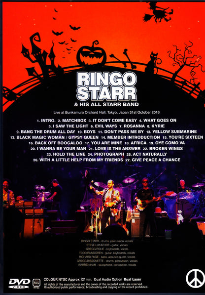 Ringo Starr & His All Starr Band/Tokyo,Japan 10.31.2016 Dual Layer Ver. +