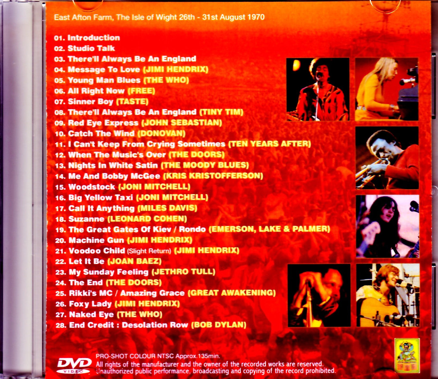 Various Artists Who,The Jimi Hendrix,Doors,Bob Dylan/Isle of Wight 1970 Japan Broadcast
