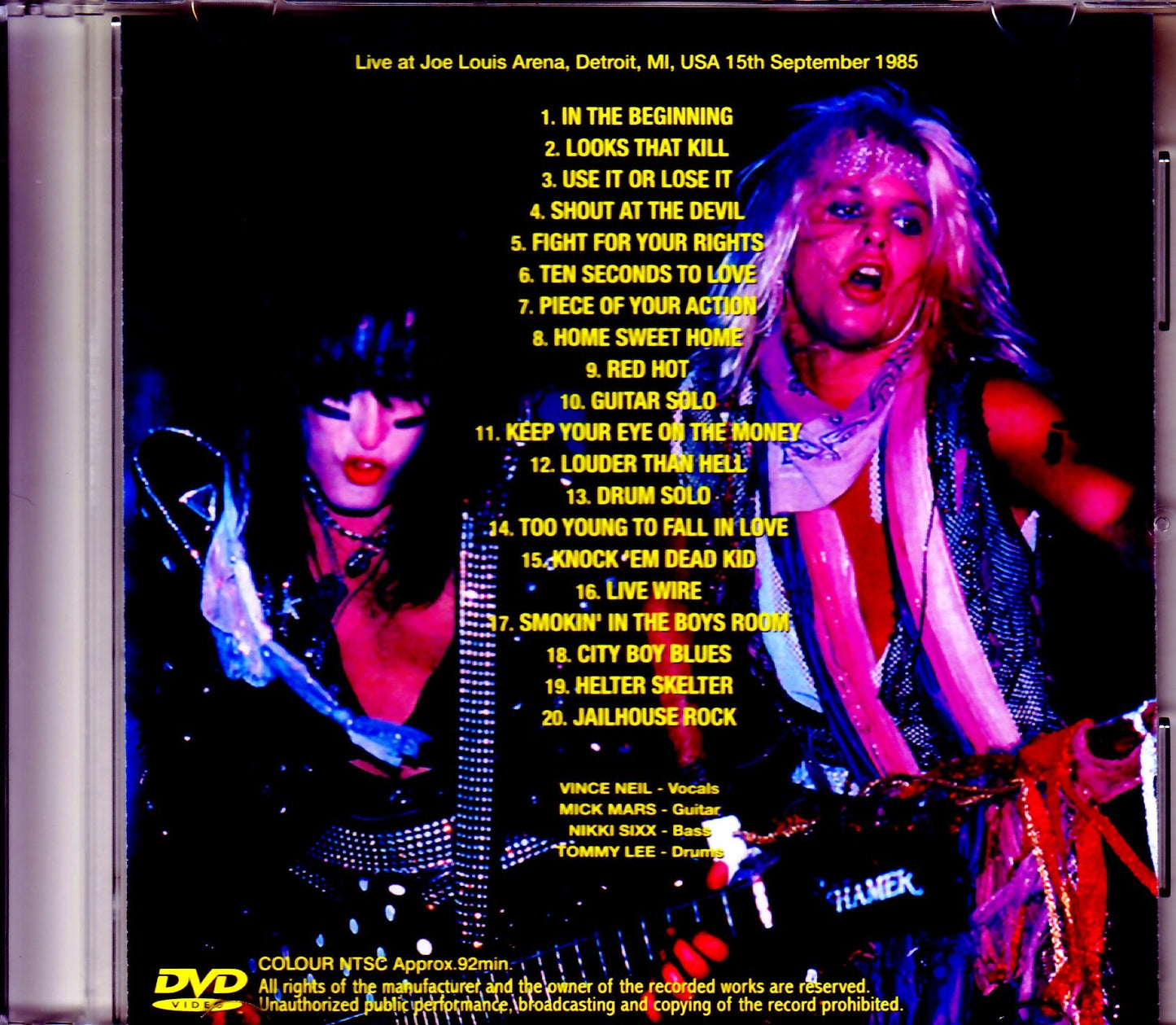 Motley Crue/MI, USA 1985