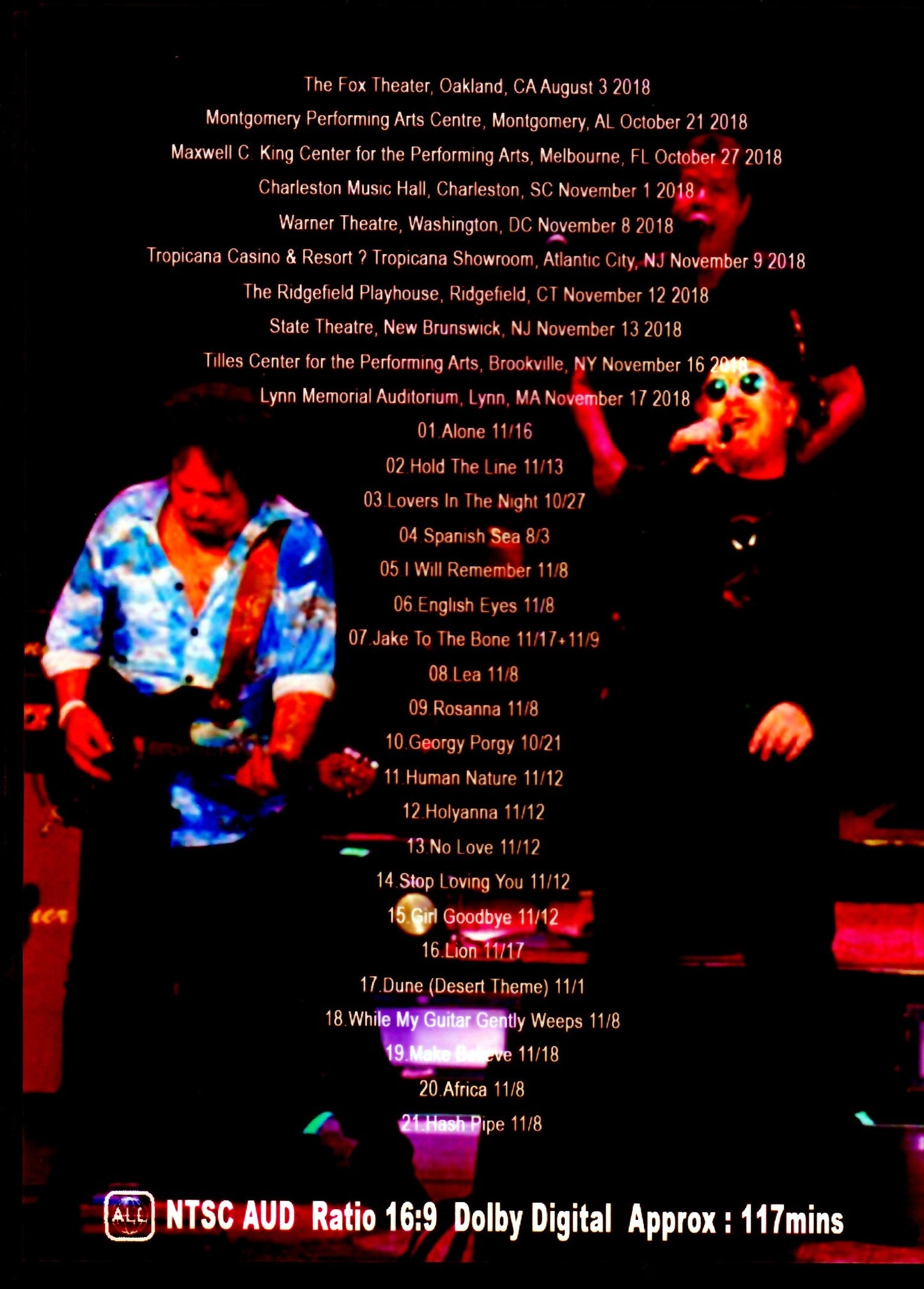Toto/North America Tour Aug.-Nov. Collection 2018