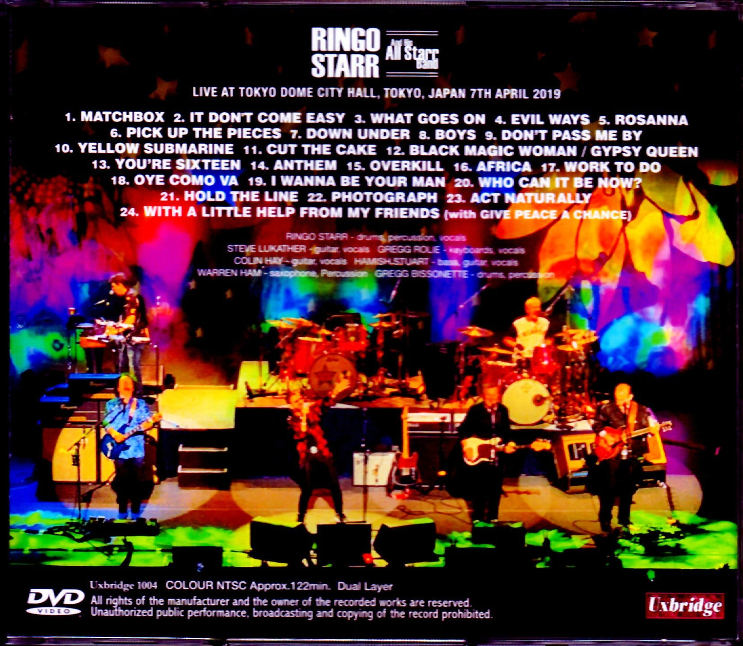 Ringo Starr and His Starr Band/Tokyo,Japan 4.7.2019 Dual Layer Ver.