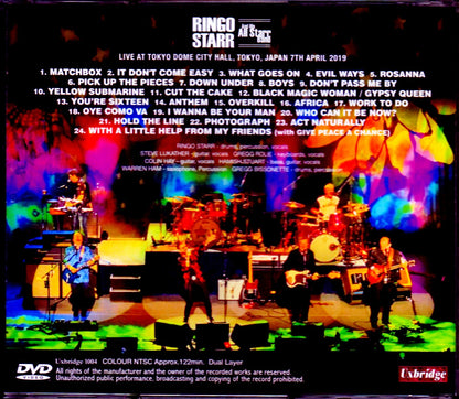 Ringo Starr and His Starr Band/Tokyo,Japan 4.7.2019 Dual Layer Ver.