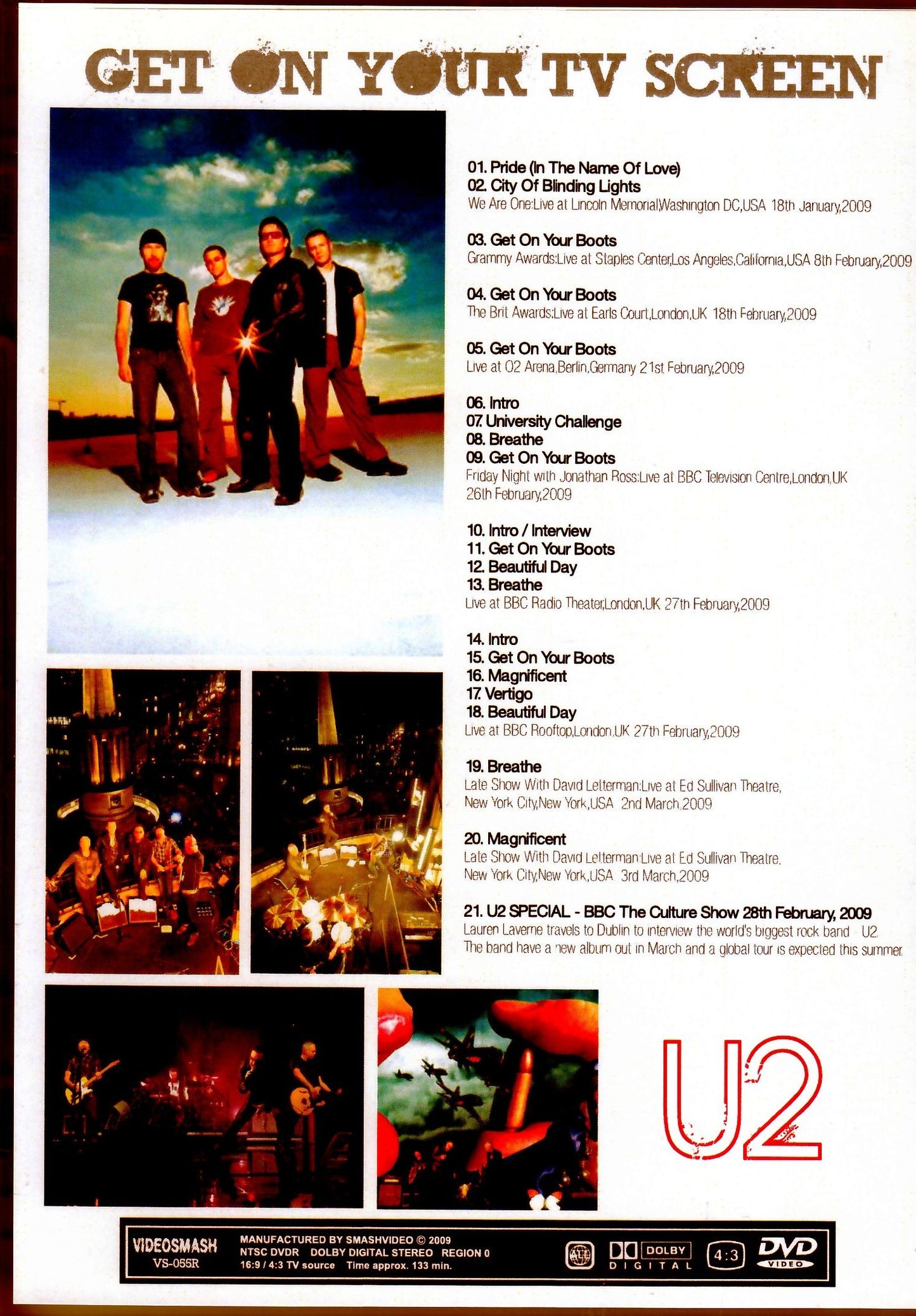 U2/BBC and TV Show 2009