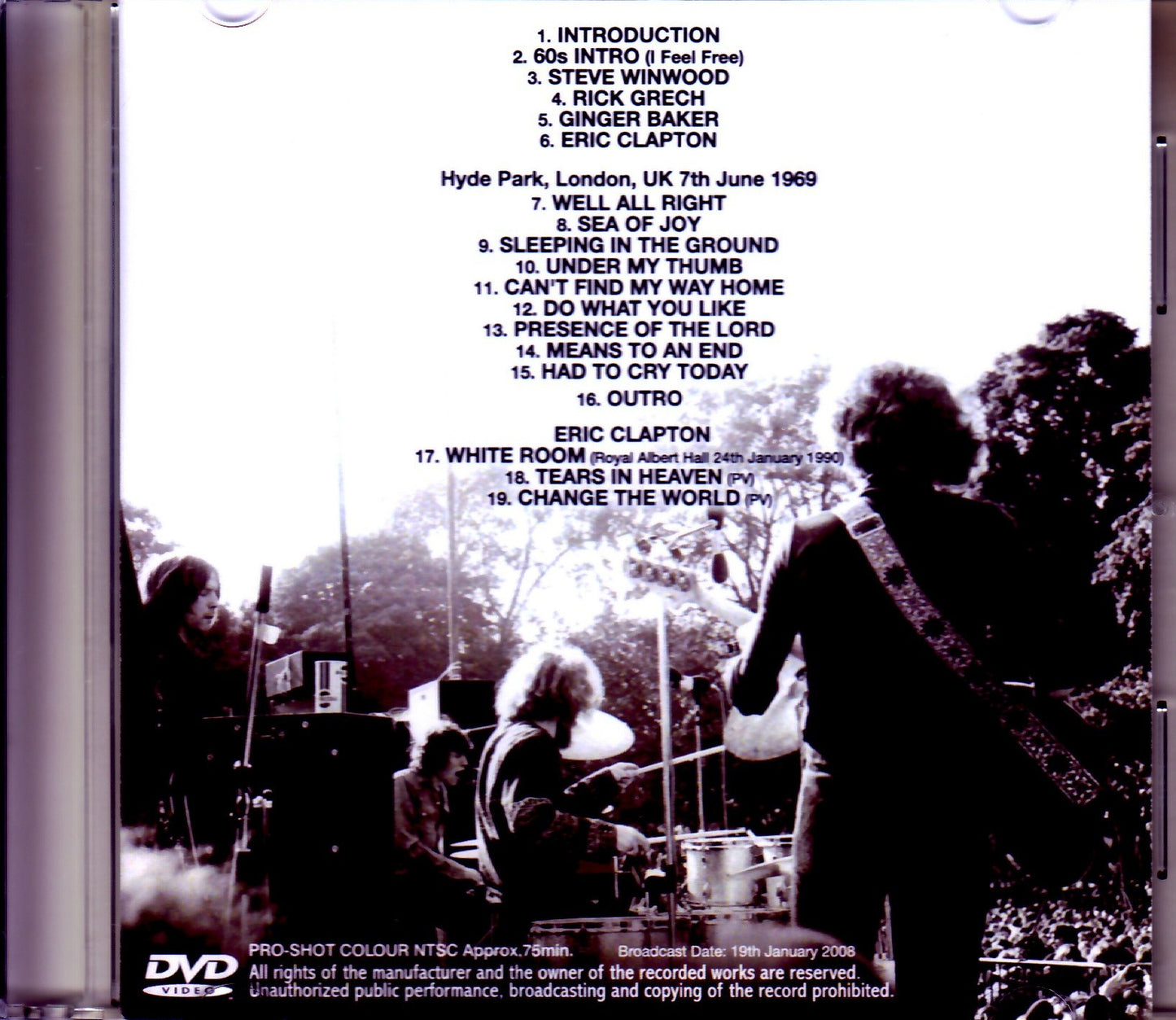 Blind Faith/London,UK 1969 Japanese Broadcast Ver. & more