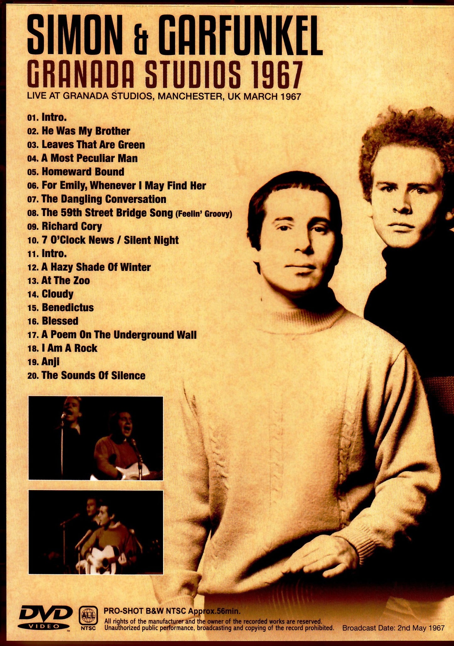 Simon & Garfunkel/UK 1967 TV Broadcast