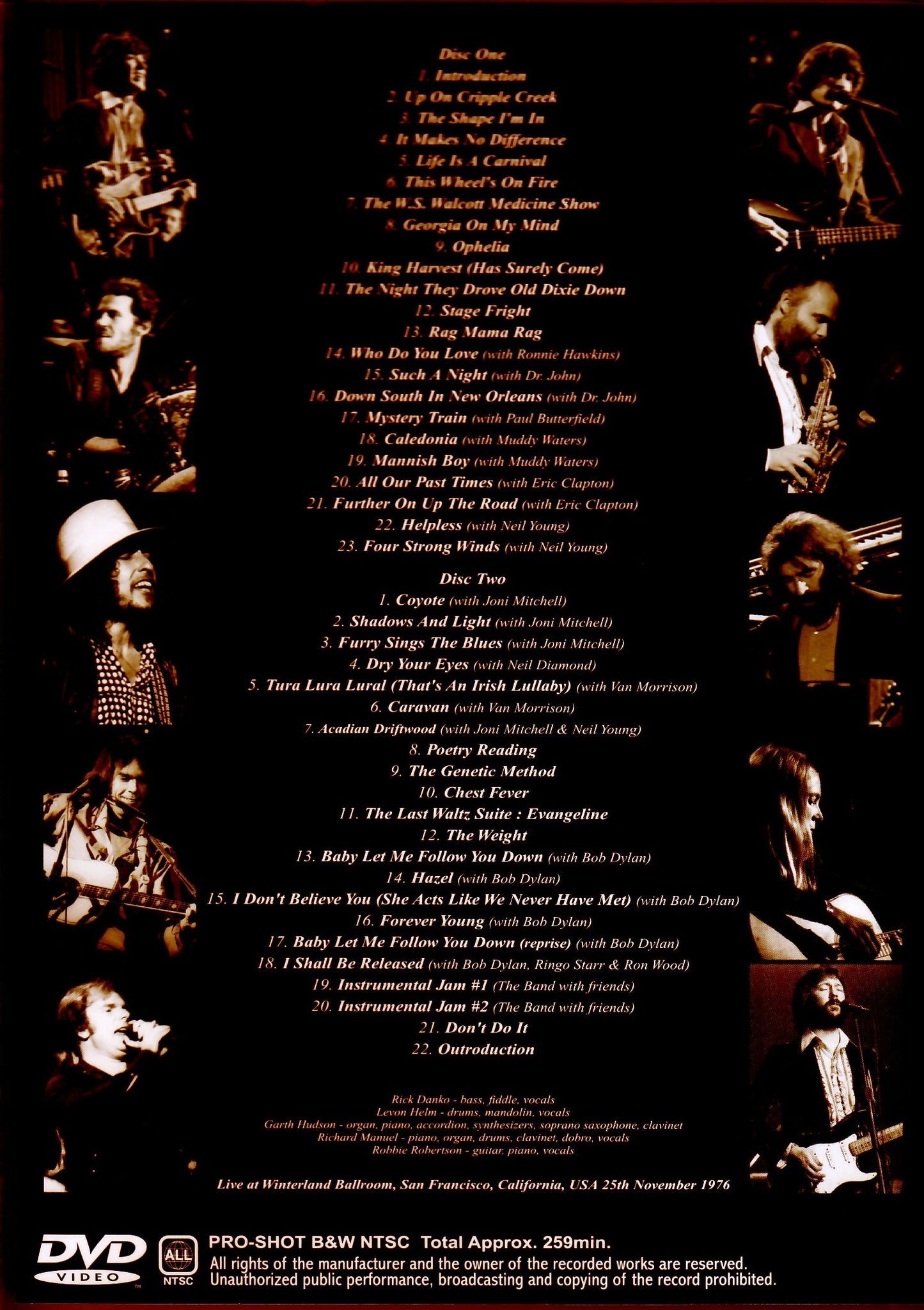 The Band/CA,USA 1976 Complete Video Monitor Edition