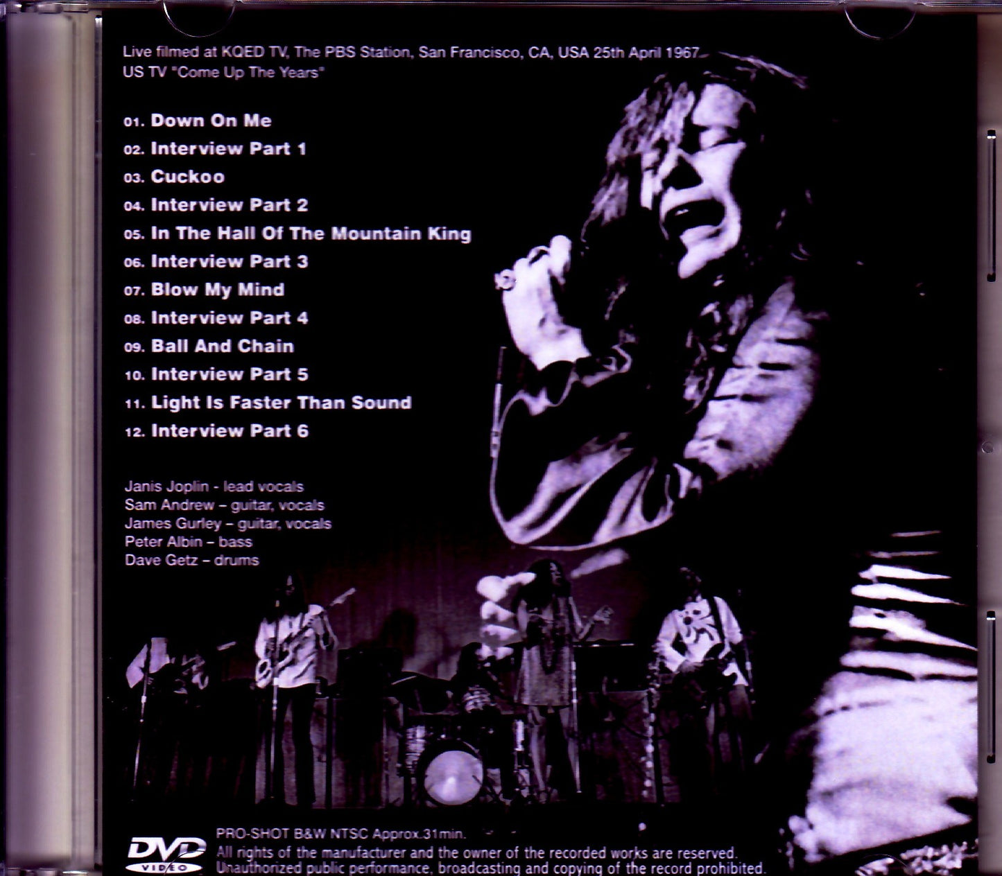 Janis Joplin Big Brother & the Holding Company/CA,USA 1967 Japanese Broadcast