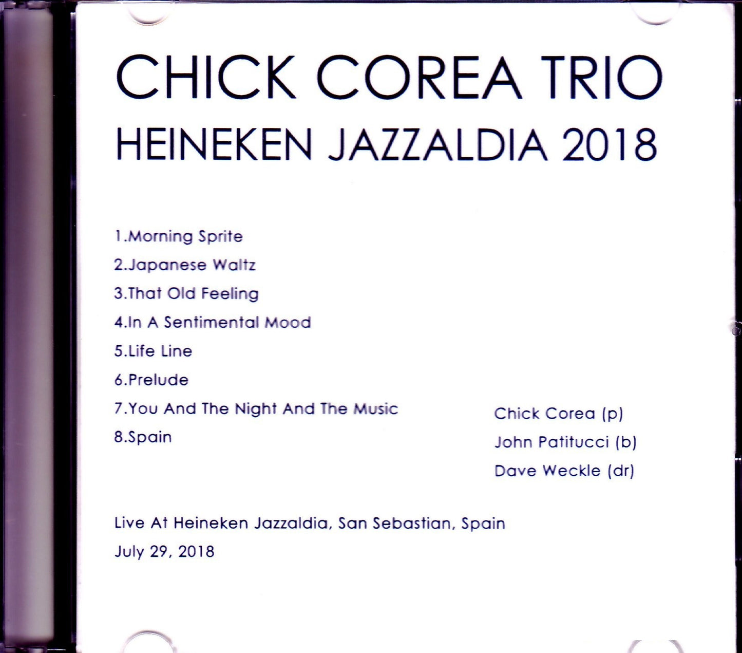 Chick Corea Trio/Spain 2018