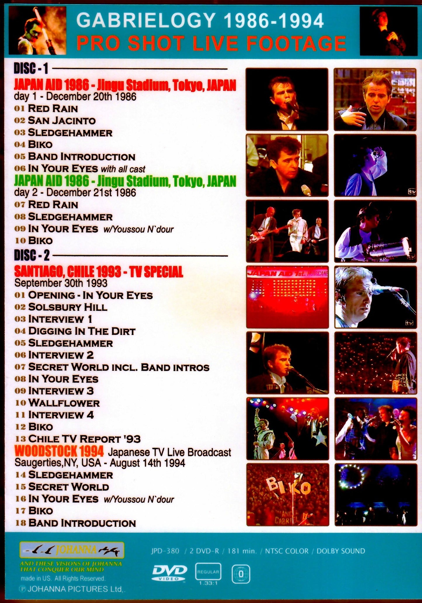 Peter Gabriel/Pro-Shot Compile 1986-1994