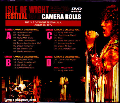 The Who/Isle of Wight,UK 1970 Camera Rolls