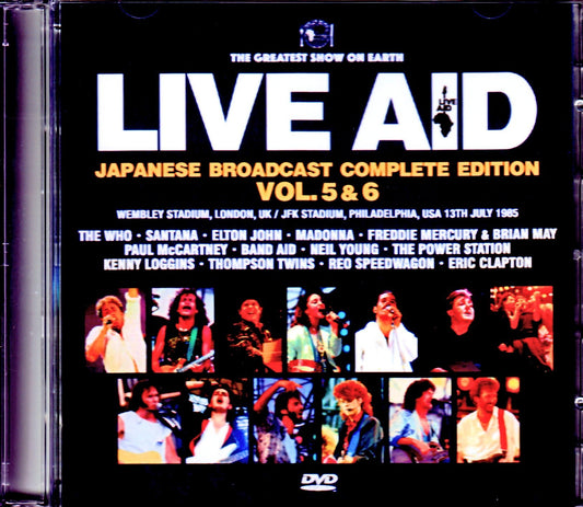 Various Artists Paul McCartney,Elton John,Madonna,Eric Clapton,Santana/London,UK & PA,USA 1985 Japanese Broadcast Complete Vol.5 & 6