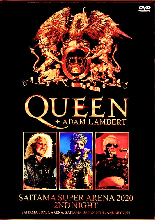Queen,Adam Lambert/Saitama,Japan 1.26.2020 Synched with Excellent Audio Recordings