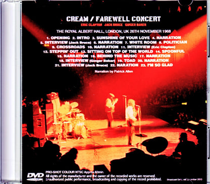 Cream/London,UK 1968 Japanese Broadcast Version