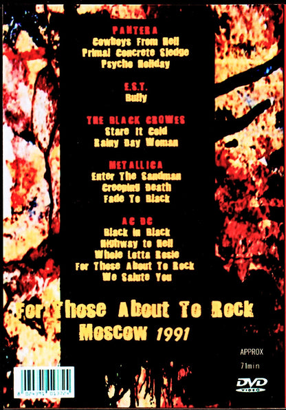 Various Artists Pantera, AC/DC, Metallica, Black Crowes/Russia 1991