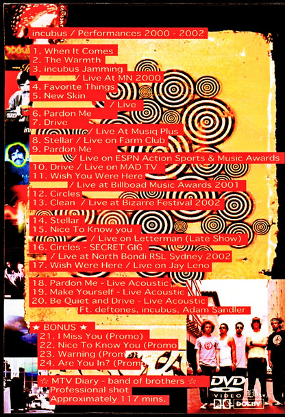 Incubus/Performances 2000-2002
