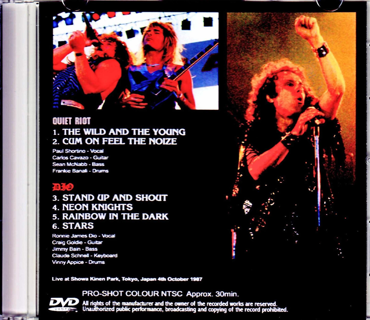 Dio, Quiet Riot/Tokyo, Japan 1987